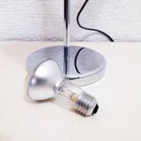Chromed metal desk lamp