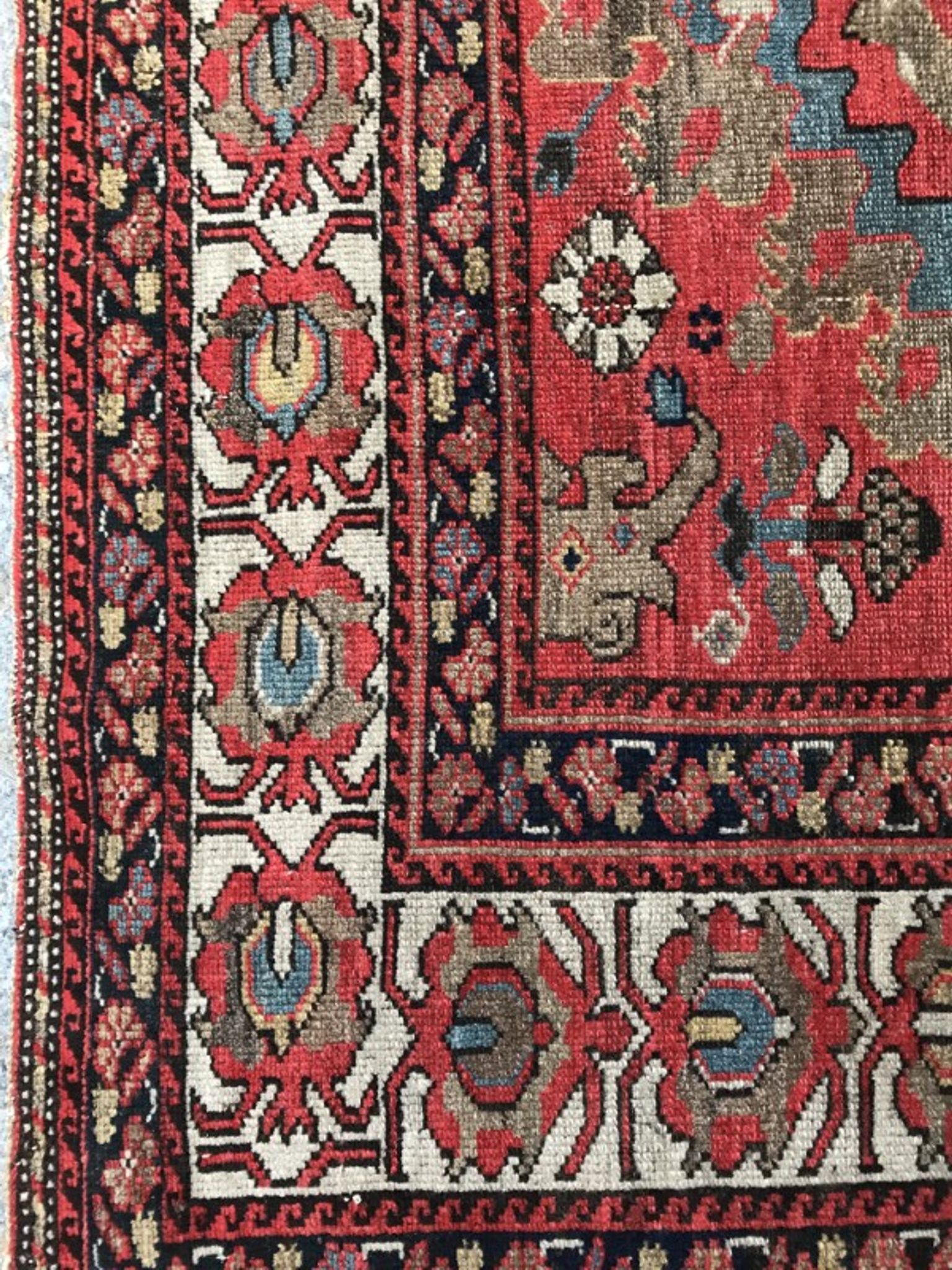 Former carpet Persian Malayer 19th century handmade 134 X 185 CM