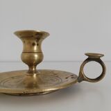 Vintage brass chamber candle holder