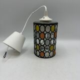 Vintage glass pendant light Limburg 1970s