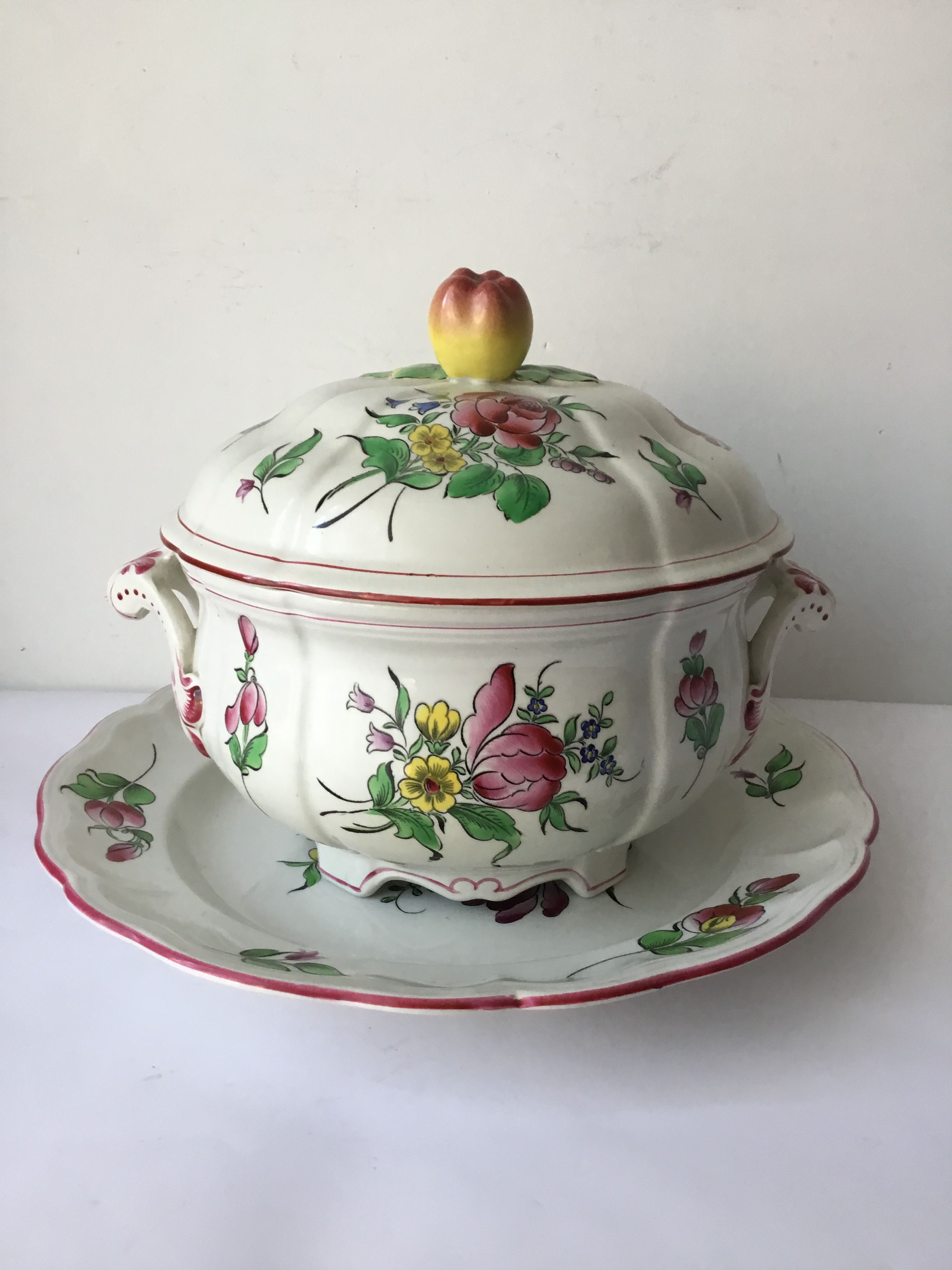 Dish and soup Lunéville old model Reverbere