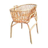 Cradle bassinet bed rattan of the 1960s