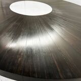 Large vintage macassar marble and ebony dining table