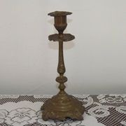 French Vintage Bronze Candlestick With Lovely Acanthus Leaf Detail 5165