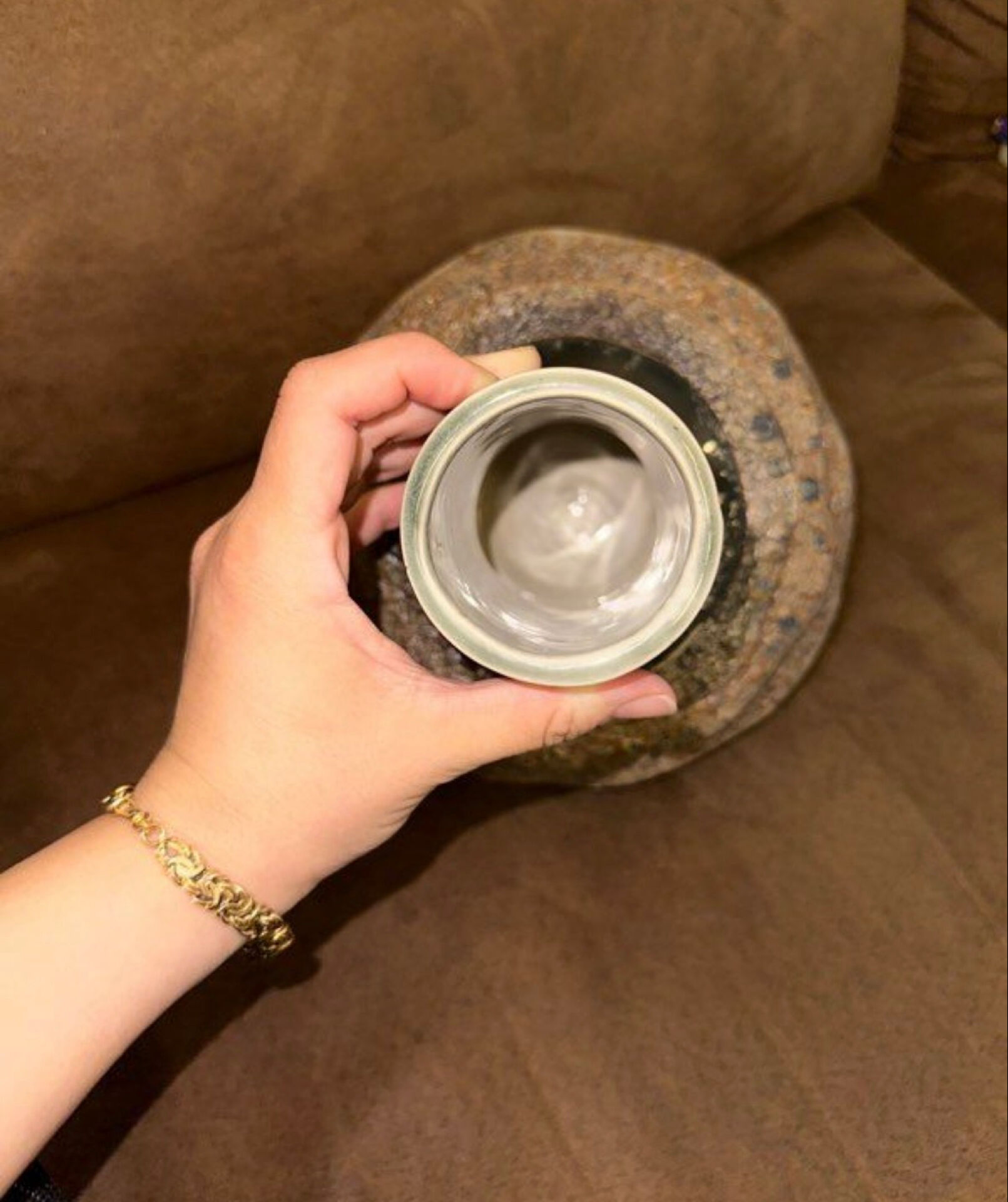 Two-material vase