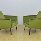 Mid-century velor armchairs, 1960s