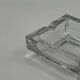 Vintage square ashtray in transparent glass
