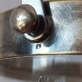 Cut crystal ice bucket, silver-plated metal, marked, cooler service.