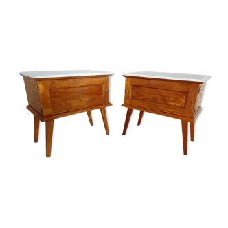 Pair of bedsides fifties