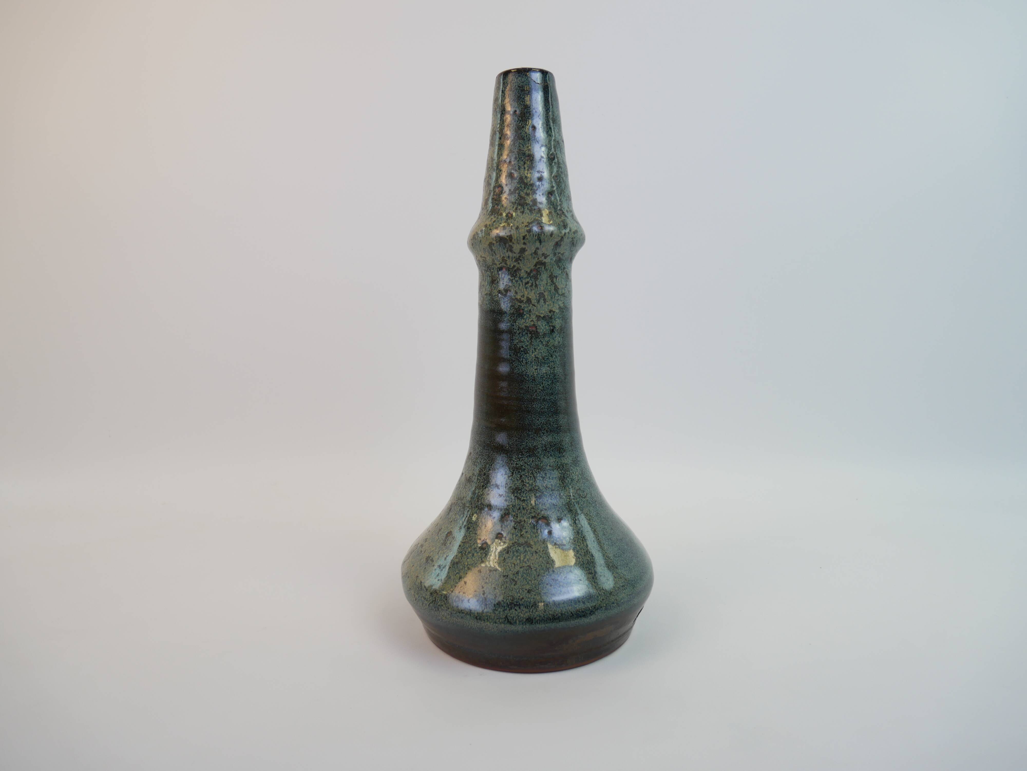 Large sea green ceramic lamp base