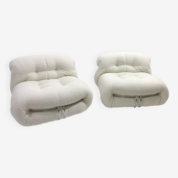 Pair of Mid-Century "Soriana" Lounge Chairs by Afra & Tobia Scarpa for Cassina - Italy 1970s