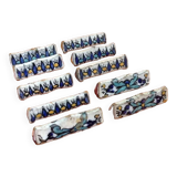 1930s 10 Knife Holders Glazed Ceramic