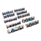 1930s 10 Knife Holders Glazed Ceramic