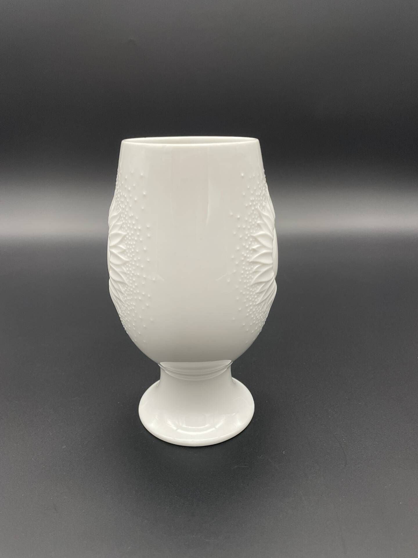 Alboth & Kaiser vase with sunflower relief, 1960s