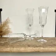6 Vintage Octime Luminarc Champagne Flutes