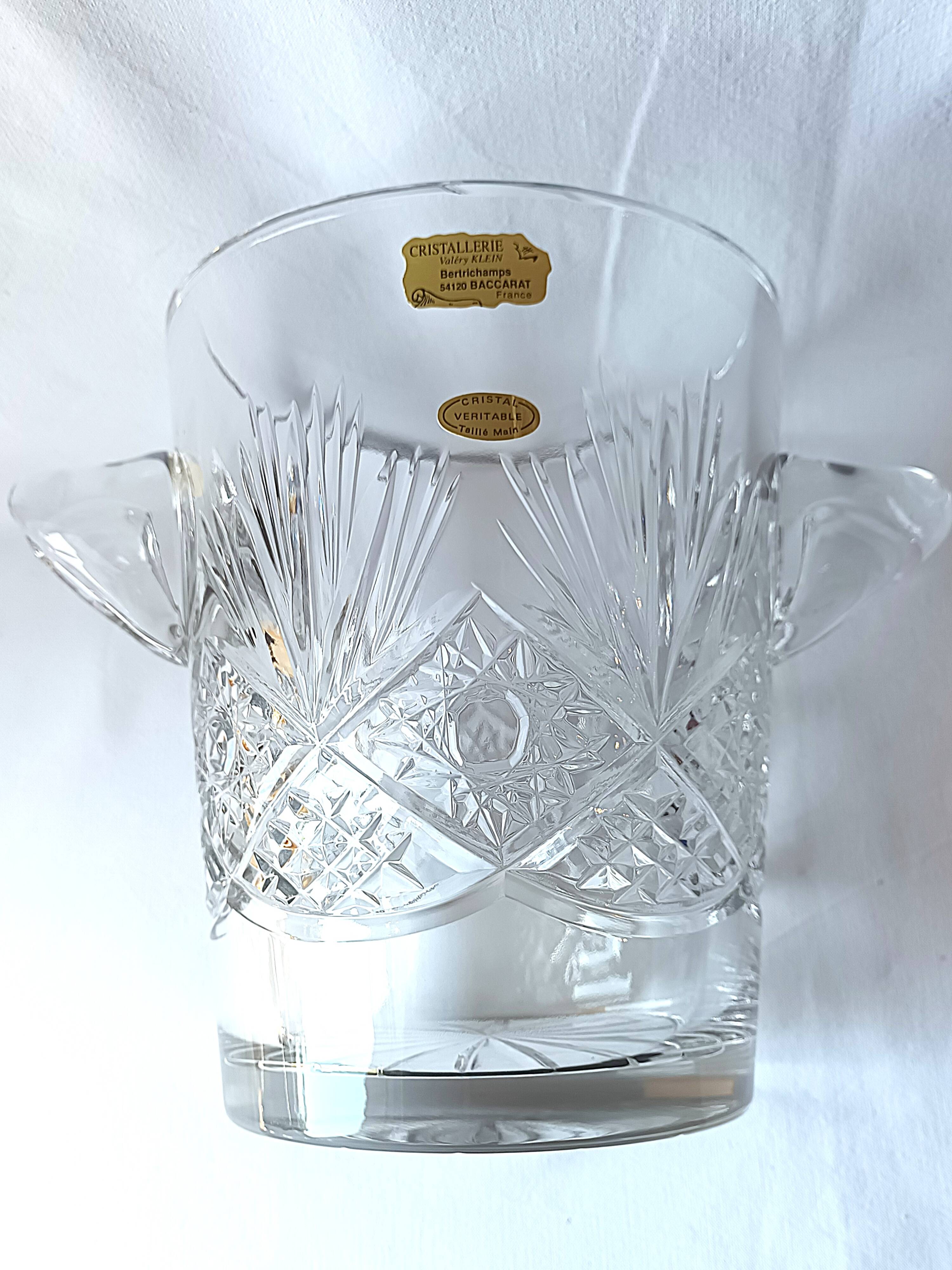 Crystal ice champagne bucket hand size Valery Klein Bertrichamps / Bacc