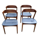 Set of 4 vintage Danish fastrup chairs
