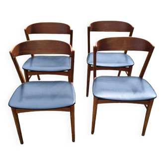 Lot de 4 chaises danoise fastrup vintage