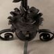 Lampe ancienne Art nouveau en fer forgé, Italie, XXe siècle