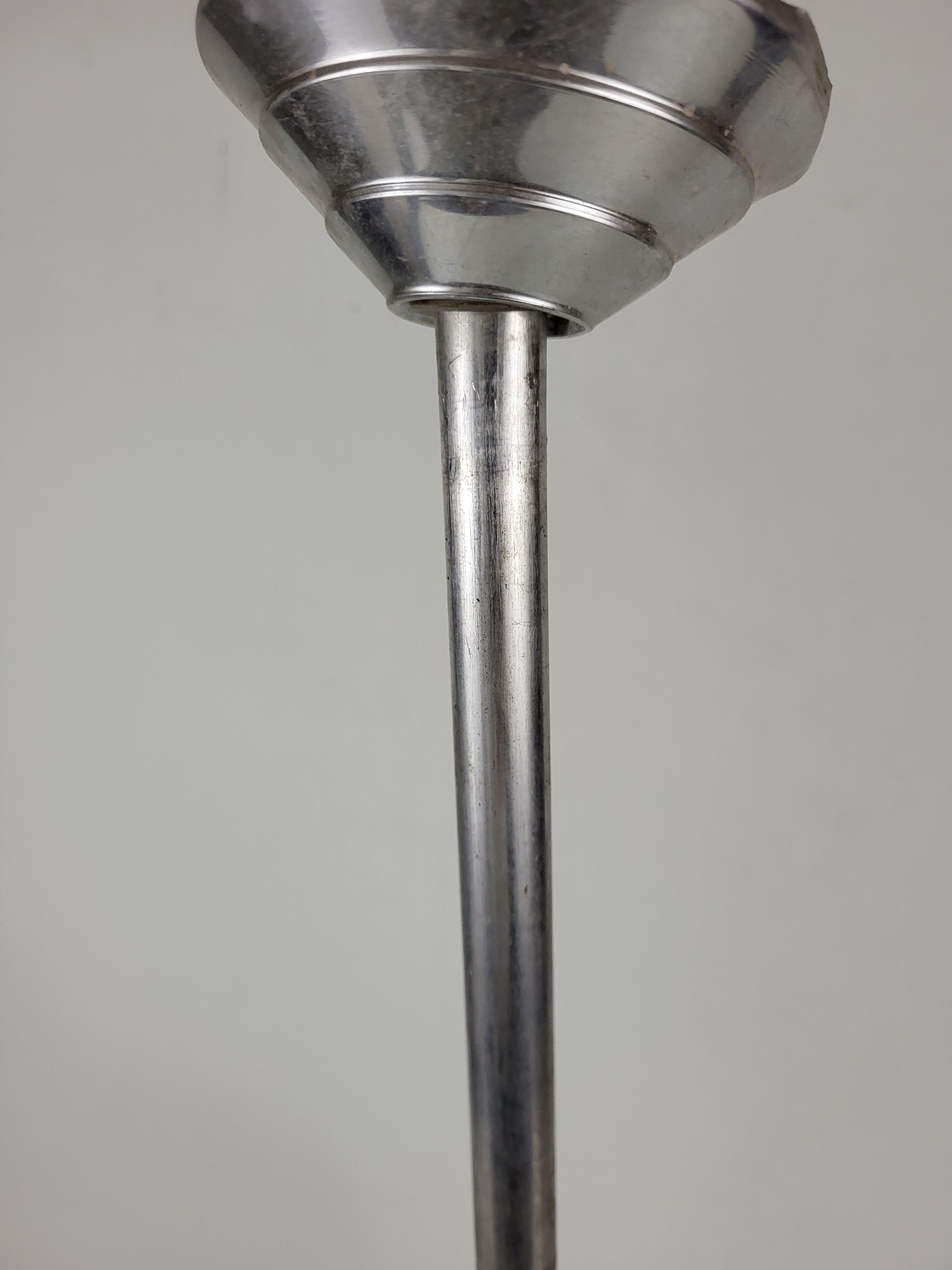 Art deco opaline glass globe pendant lamp