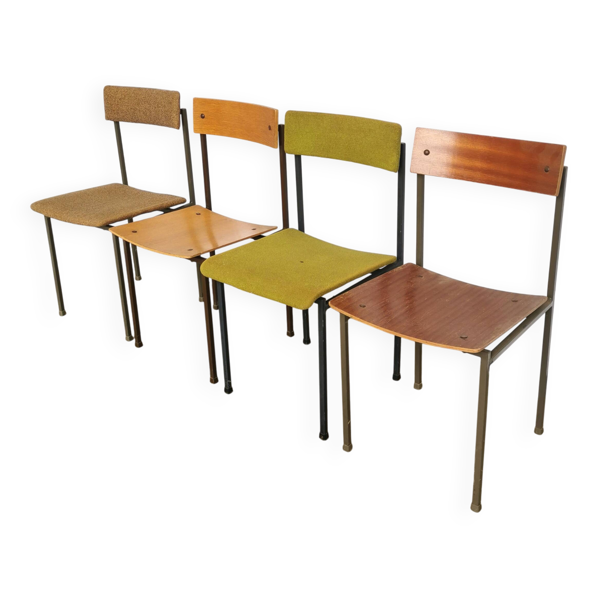 Chaises de salle à manger industrielles vintage - Stol Kamnik années 1970 - Lot de 4 - Mix & Mat