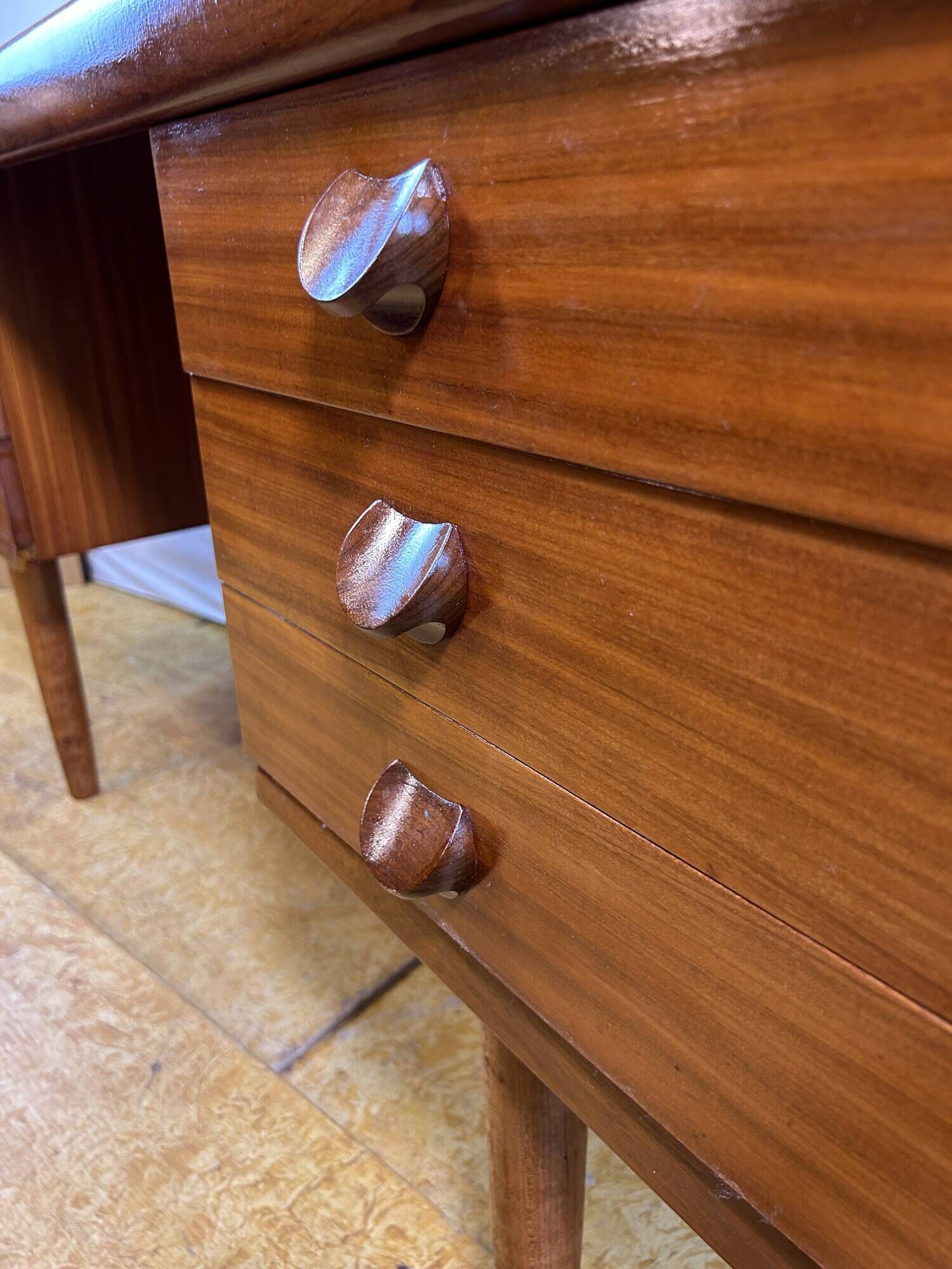 Mid-Century Retro Vintage Teak Desk by White & Newton (1960s)