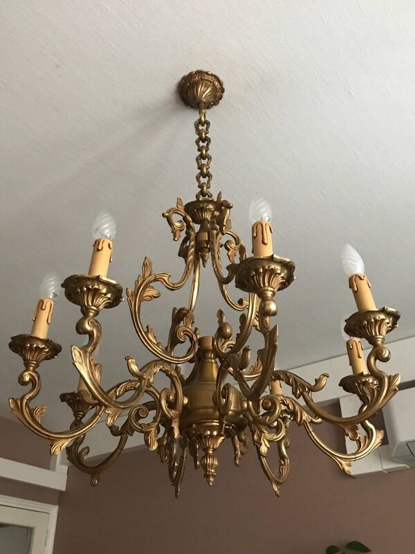 Lustre bronze 8 branches