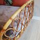 Vintage rattan basket bed
