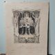 Gravure religieuse dorée, depuis 1900, certificat de baptêmes Vintage