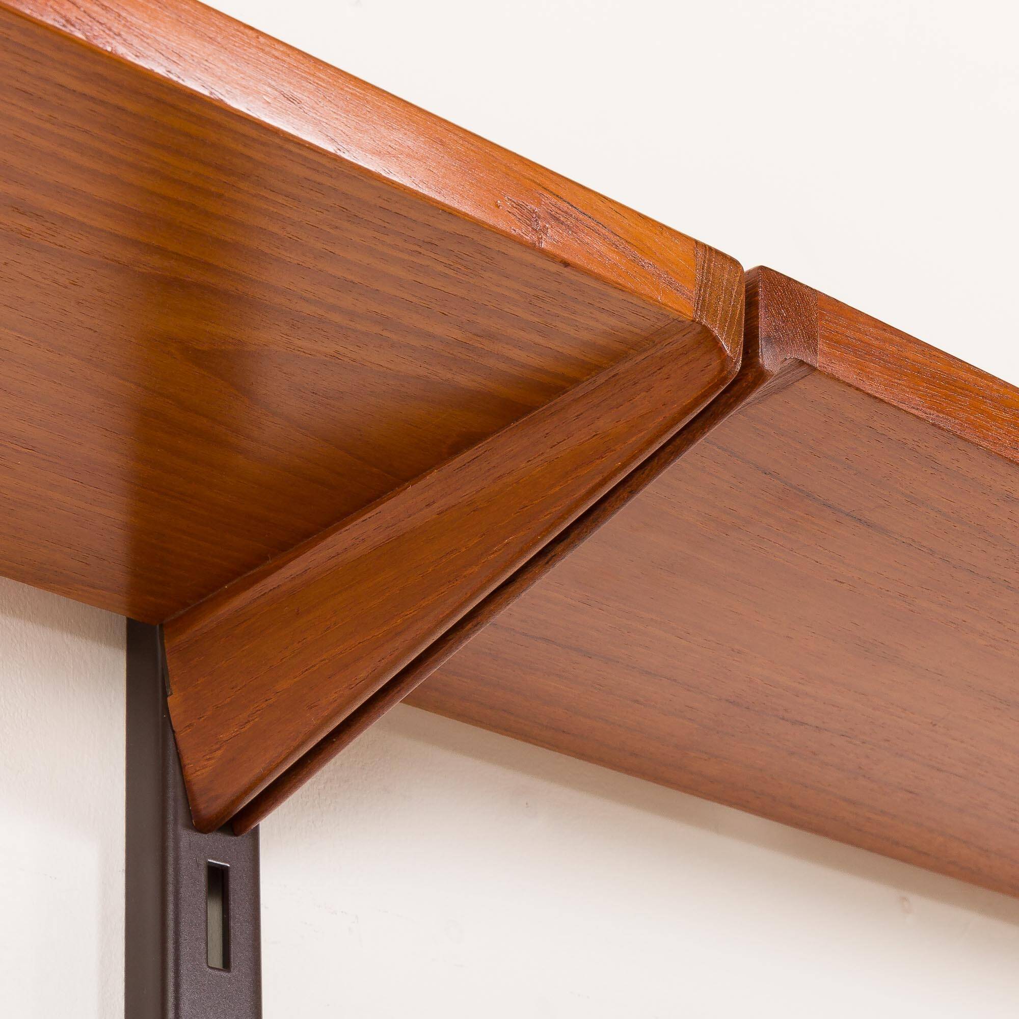 Kai Kristiansen home office shelving unit in teak for FM Mobler, 1960s