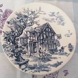 Lot 6 assiettes Gien "BP" chasse a cour