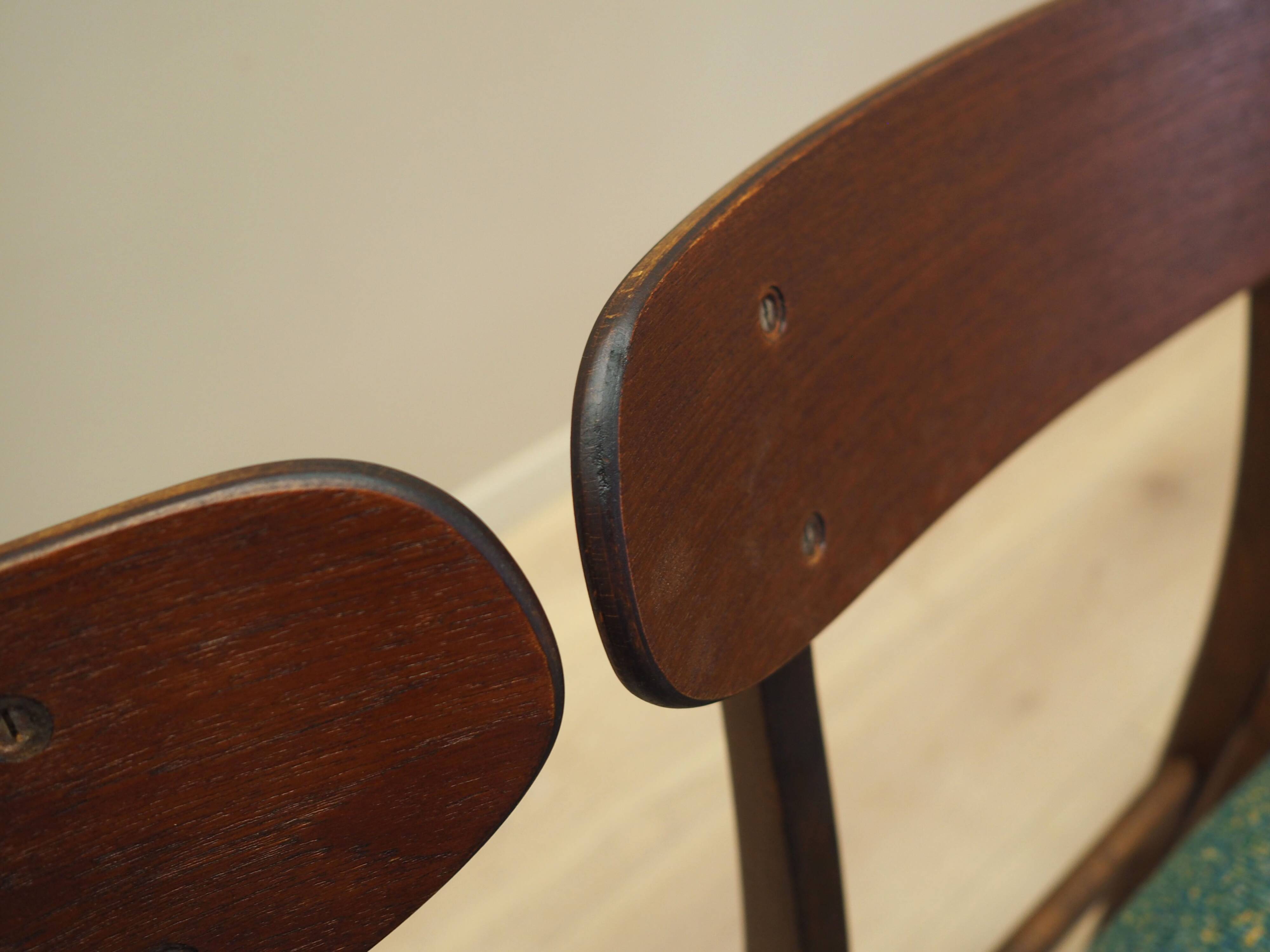 Set of four teak chairs, Danish design, 1970s, production: Denmark