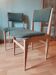 Green boucle Scandinavian chairs