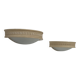 Pair of vintage wall lights, beige plaster and frosted glass, France, 1970.