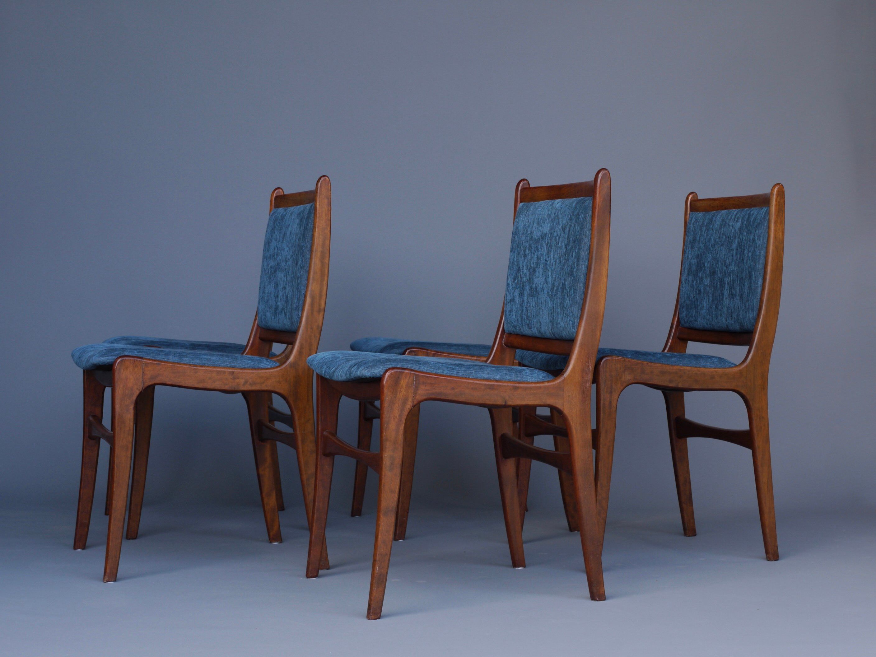 Vintage Teak Dining Chairs, 1970s, Set of 5