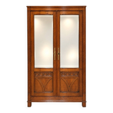 Two-door wardrobe – Art Nouveau – Solid oak – Bevelled mirrors