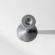 Set of 2 vintage candle holders - stainless steel, Space Age design - Italy 1970s