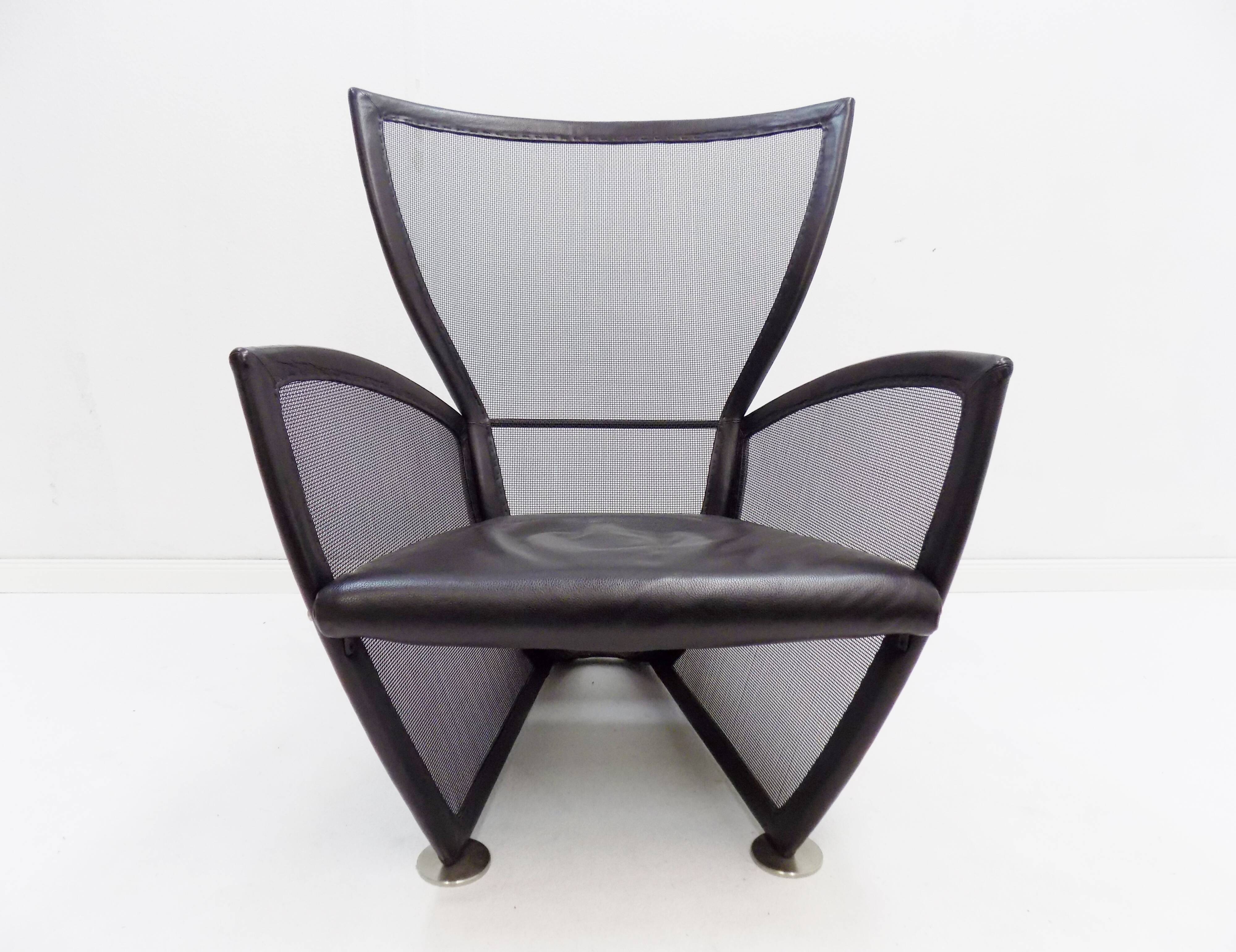 Prive leather armchair by Paolo Nava for Arflex