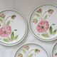 Set of 4 Moulin des Loups dinner plates, 1980, vintage French