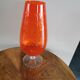 Vintage orange glass top vase