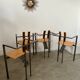 4 old raw design chairs Karl Friedrich Forster model Trix KFF postmodern 70s/80s