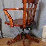 American office chair in natural wood