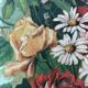 Tableau huile sur panneau bouquet début XXeme.