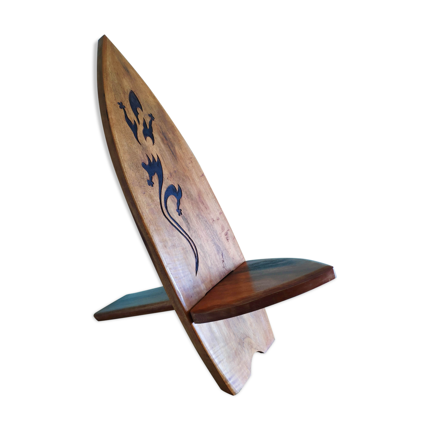 African chair engraved salamander