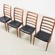 Ensemble de 4 chaises de salle à manger modèle 82 par Niels Otto Moller pour JL Mollers, 1971