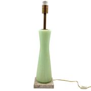 Mid-century modern green Murano glass Table lamp, Barovier & Toso style  Italy, 1940s
