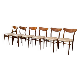 6 chaises Lübke en teck, 1960s