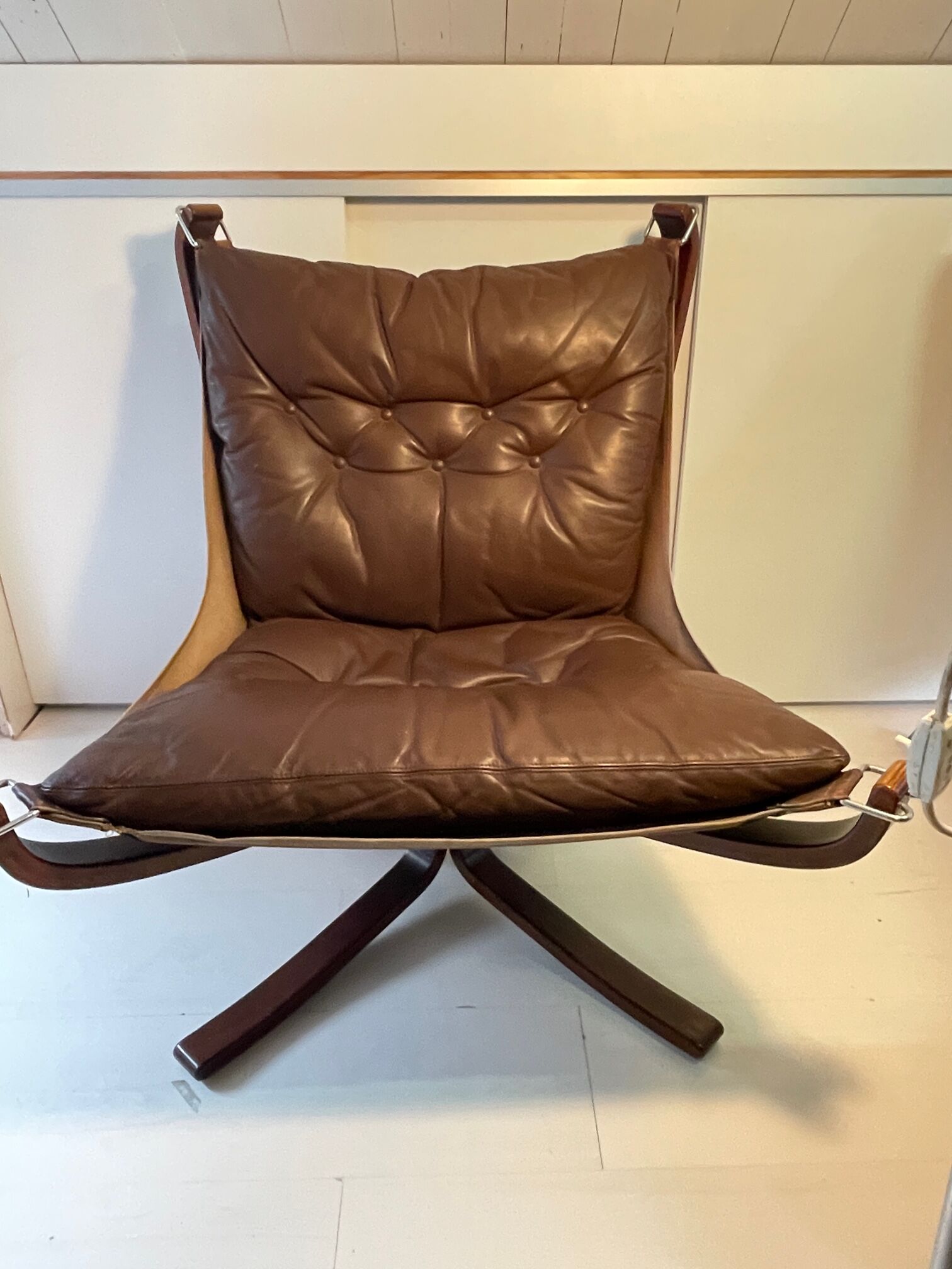 3 vintage Falcon chairs. By Sigurd Ressel for Vatne Møbler Norway. 1970's. Falcon chairs