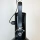Industrial Black Enamel Factory Spotlight with Convex Glass Cover, 1960s