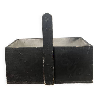 Wooden basket for the garden or workshop, folk art